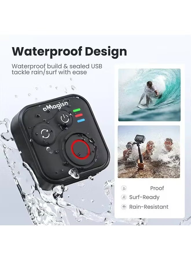 aMagisn لكاميرا GoPro الرياضية، جهاز تحكم عن بعد بتقنية البلوتوث، متوافق مع هاتف Insta360 الذكي، جهاز تحكم عن بعد لمسافات طويلة - Image 4